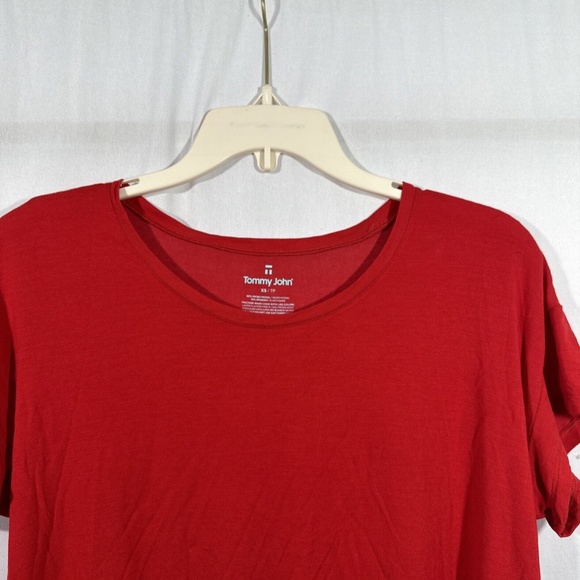 NEW Tommy John [‎ Womens XS ] Pajama Tee Top in Haute Red - Picture 10 of 16